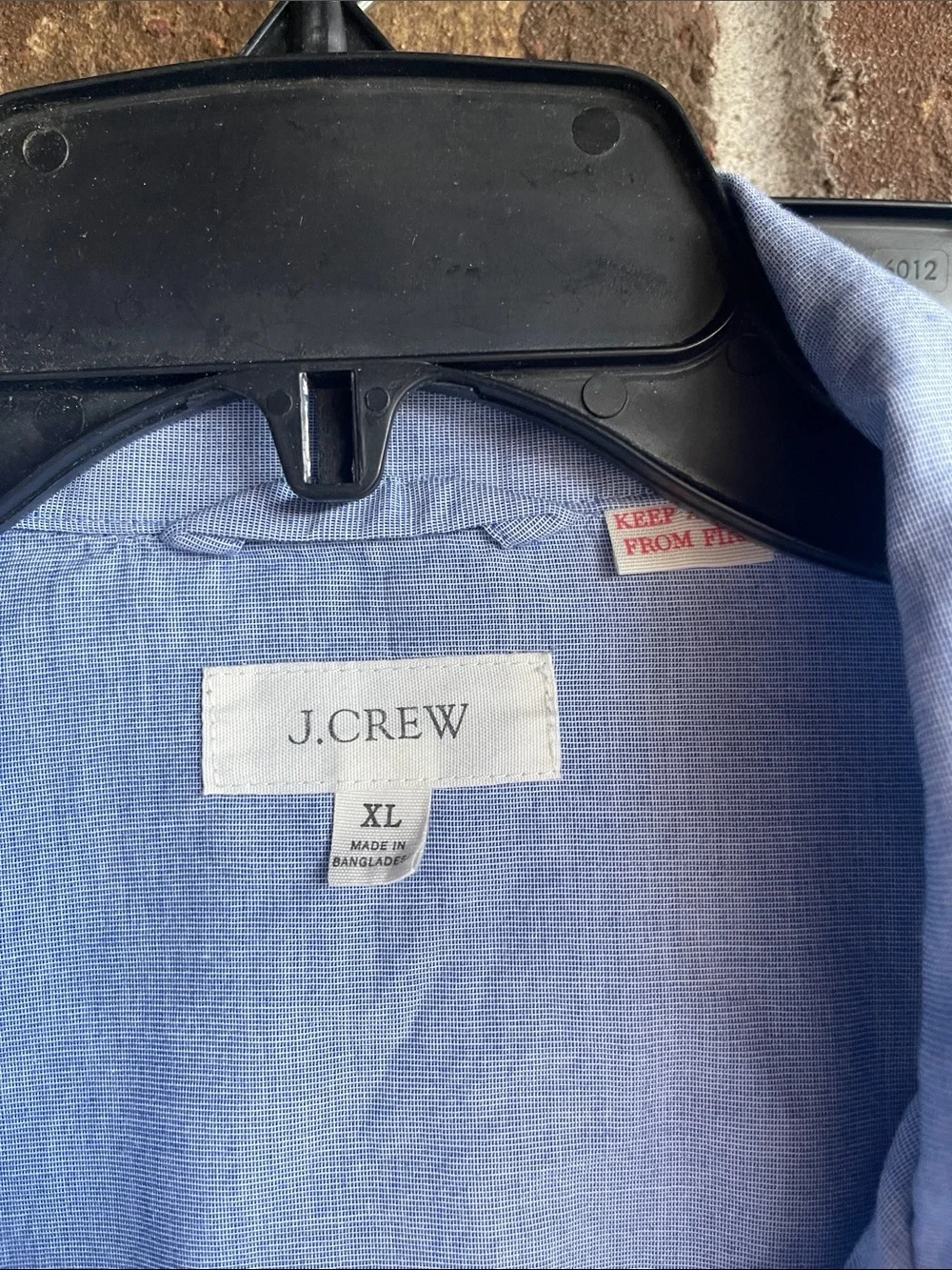 J. Crew Pajama Set in cotton herringbone Light Blue Long-Sleeve